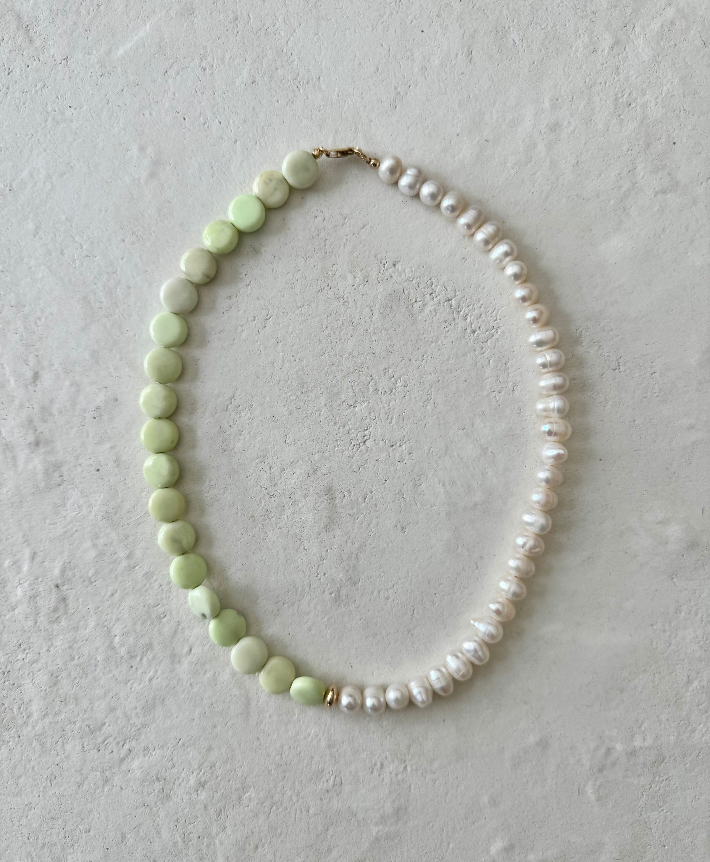 Crysto Pearl Lemon Chrysoprase Necklace