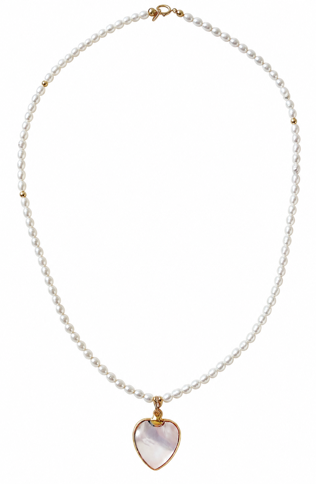 Amore Mother of Pearl Heart Pendant Necklace