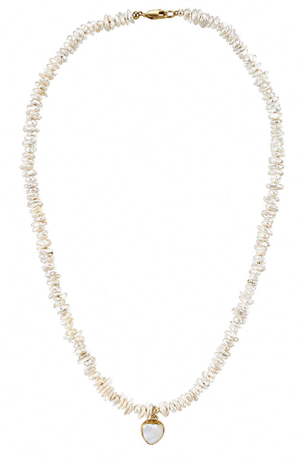 Amorz Mother of Pearl Heart Pendant Necklace