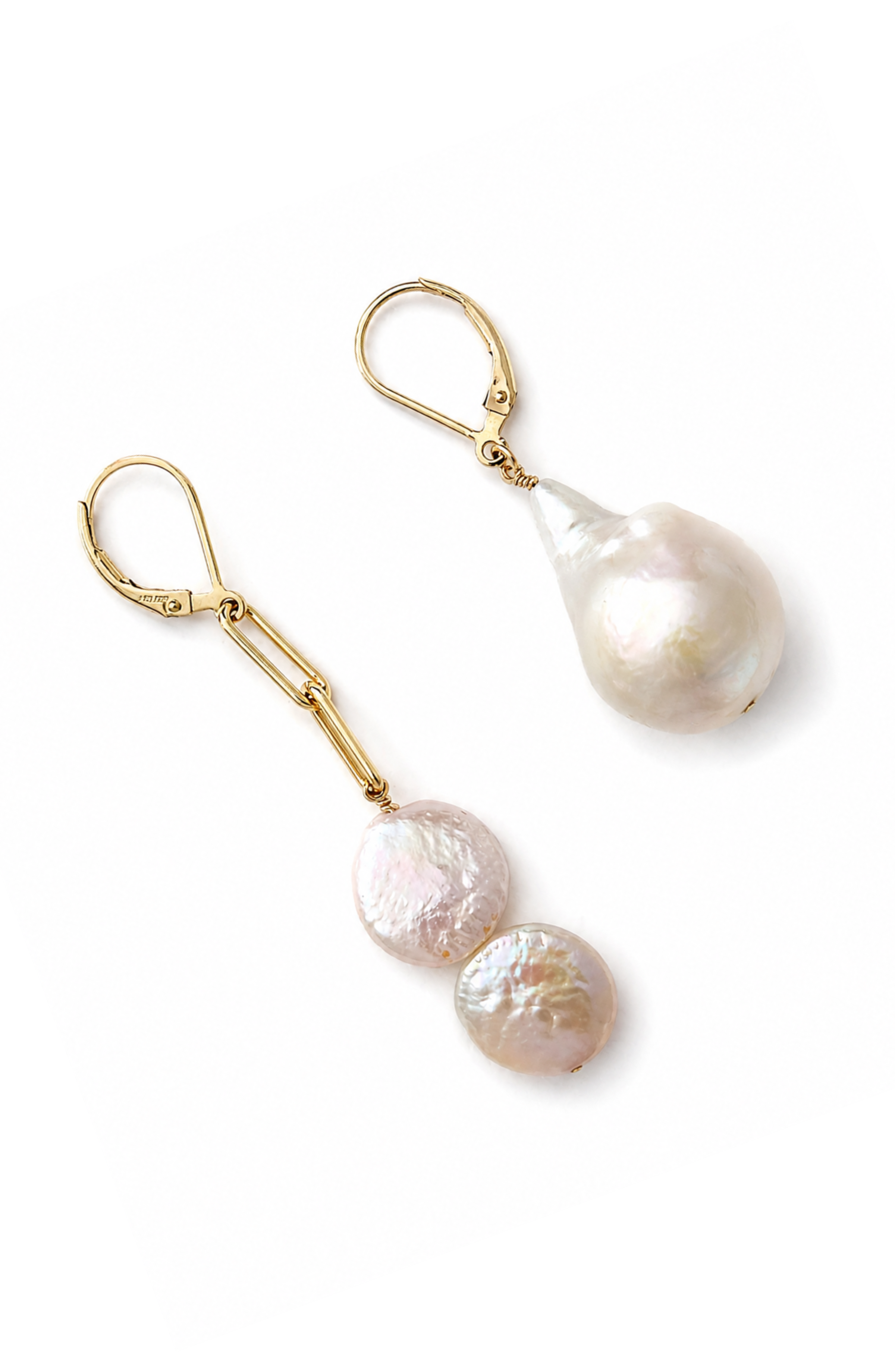 Attiko Pearl Gold Filled Earring Set
