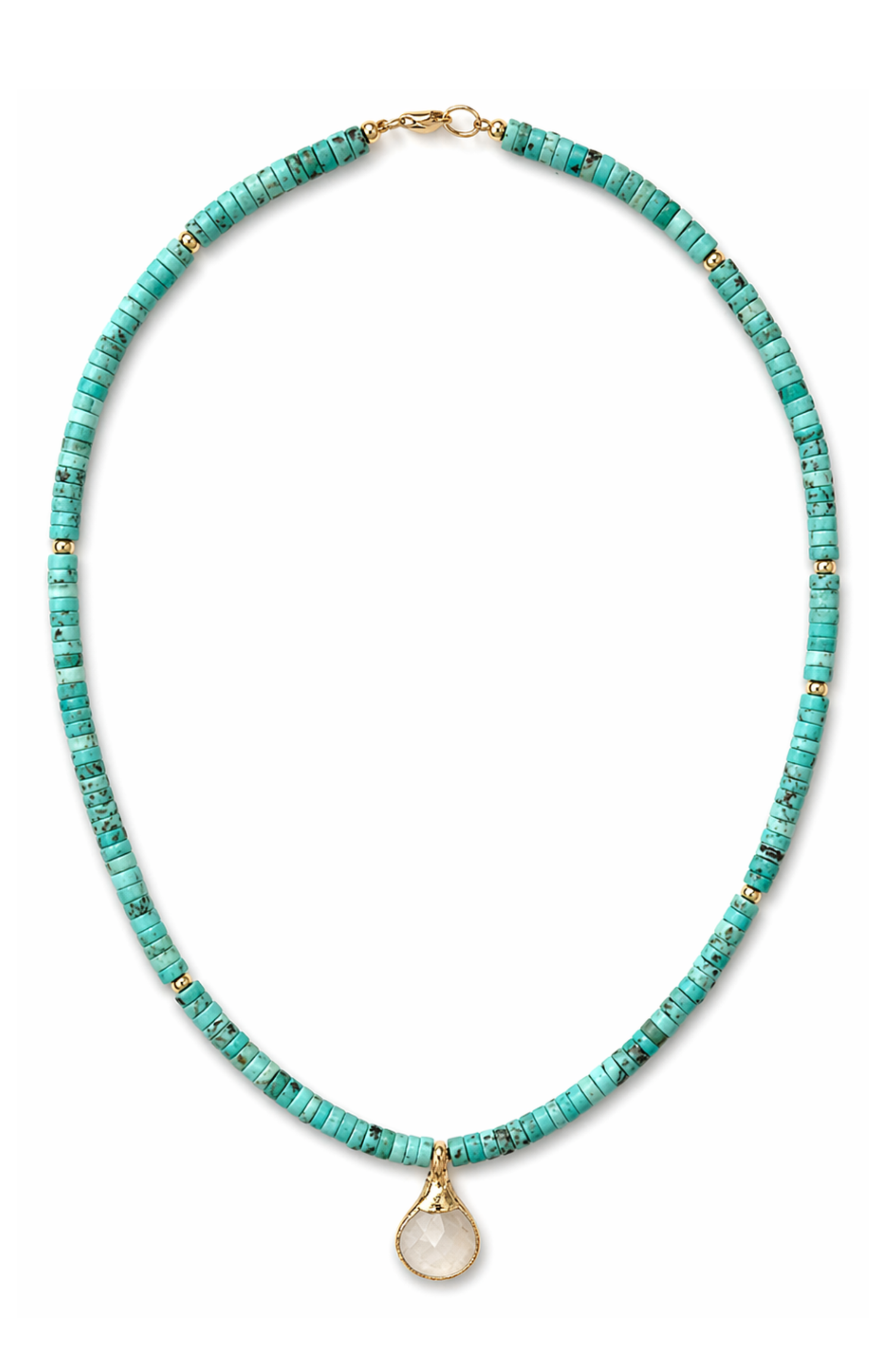 Belezi Turquoise Moonstone Pendant Necklace