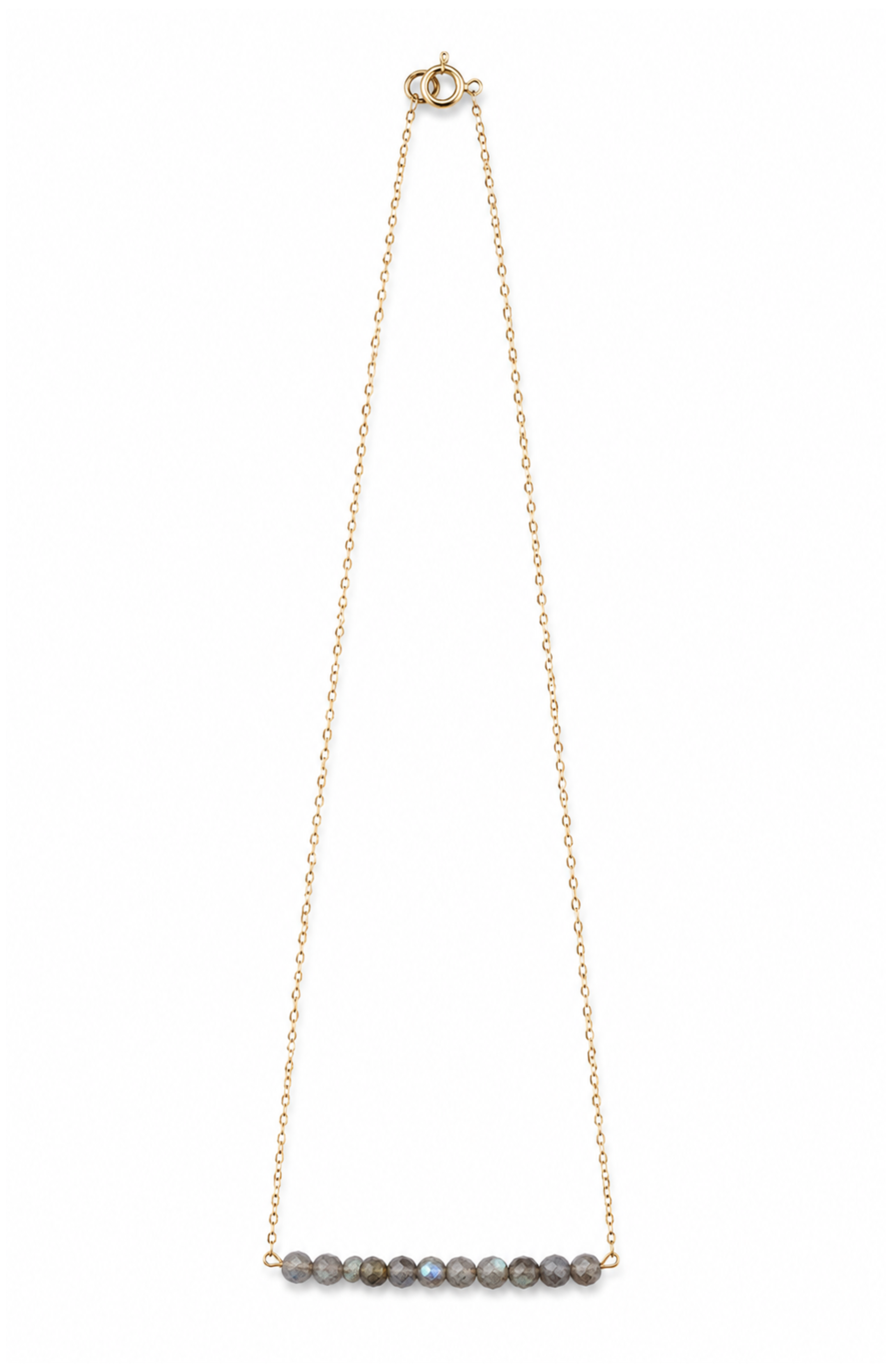 Dorite Labradorite Change Bar Necklace