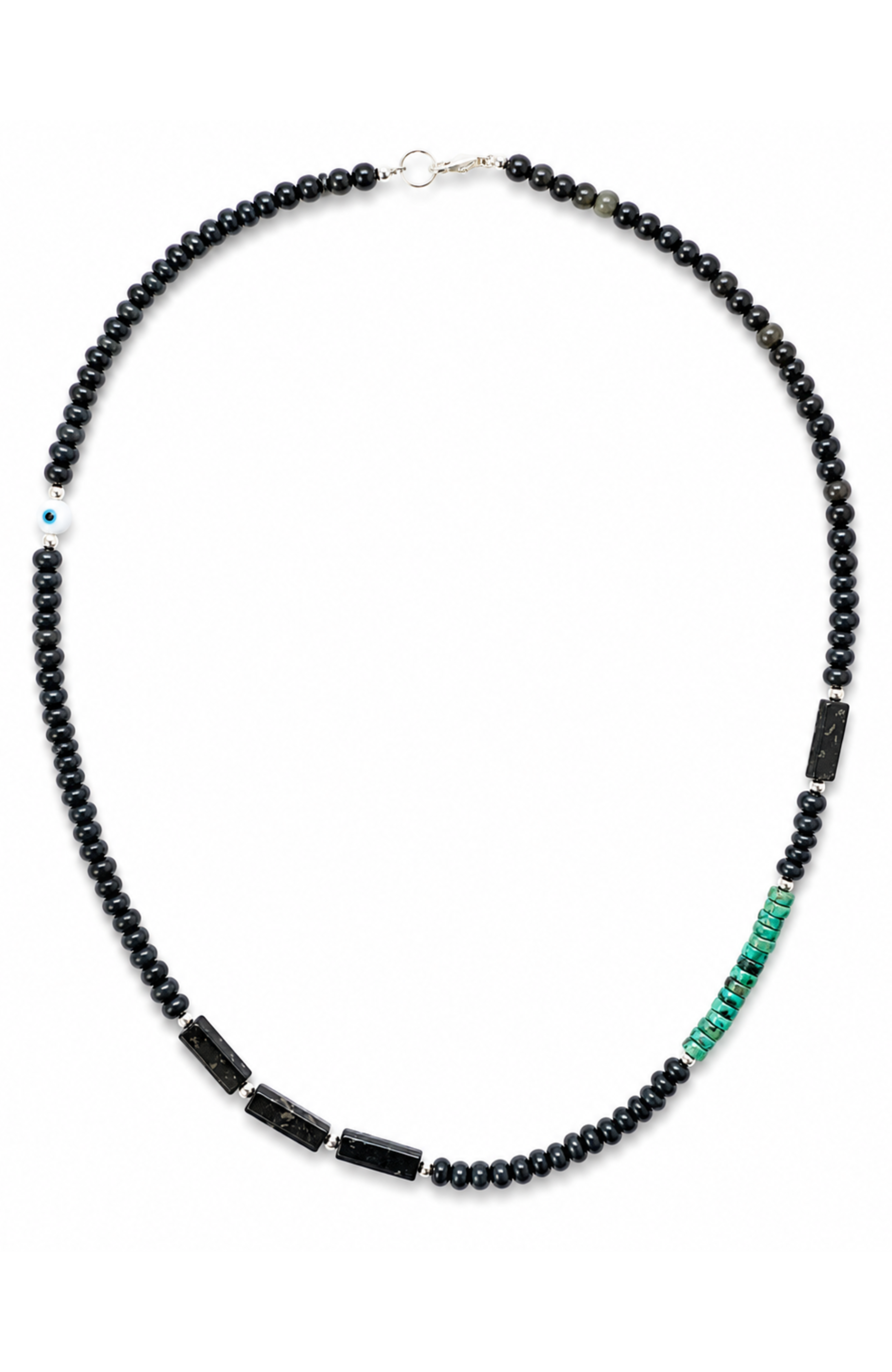 Galacia Black Onyx and Turquoise Necklace
