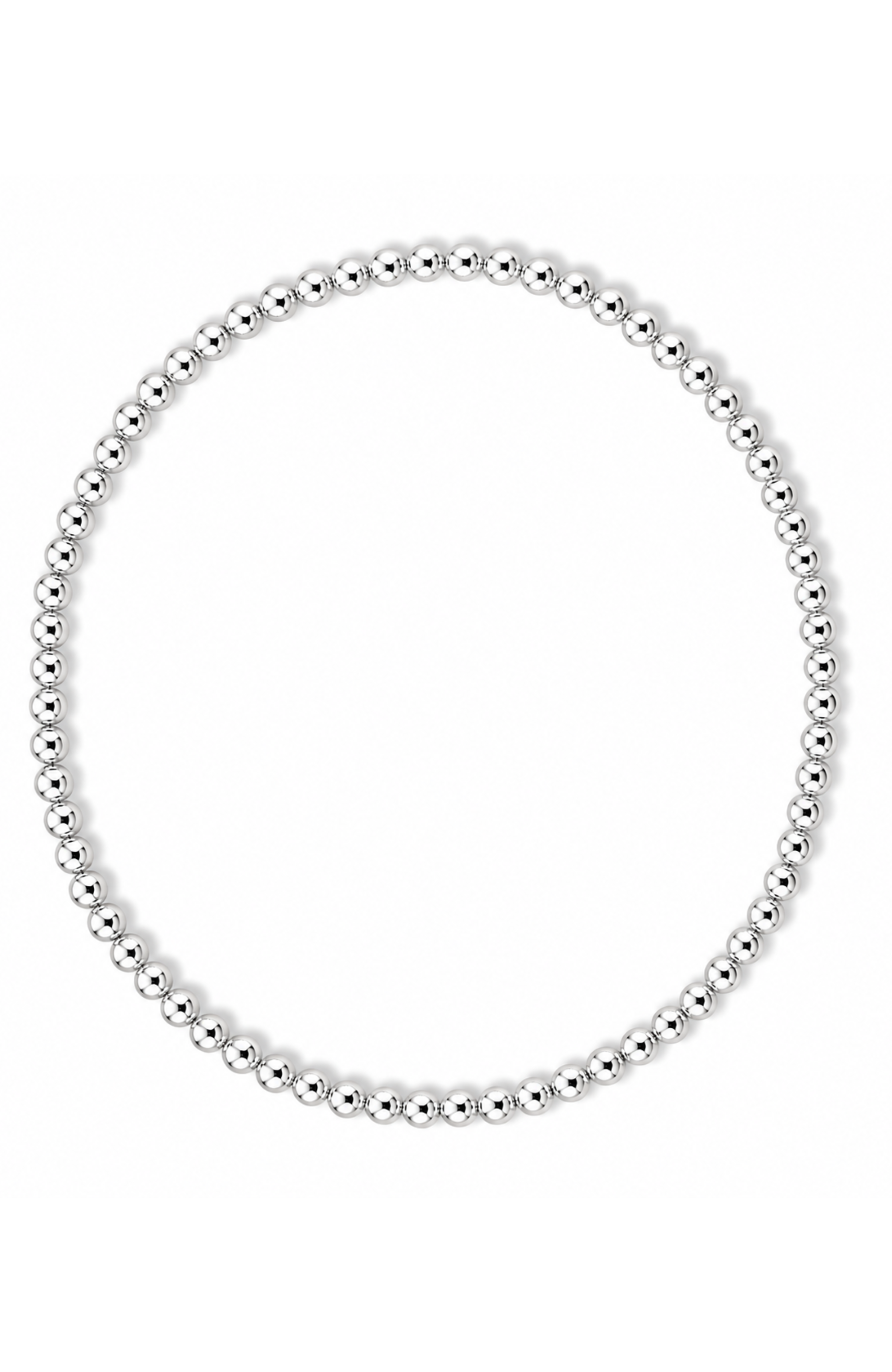 Meta Sterling Silver Bead Bracelet