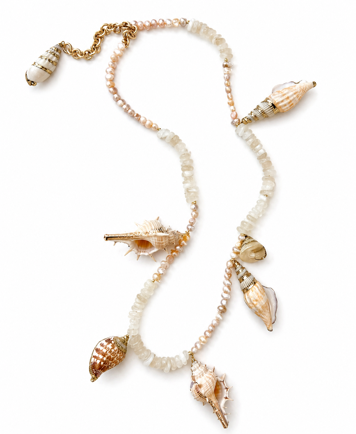 Grethia Pearl Mother of Pearl Shell Belly Chain