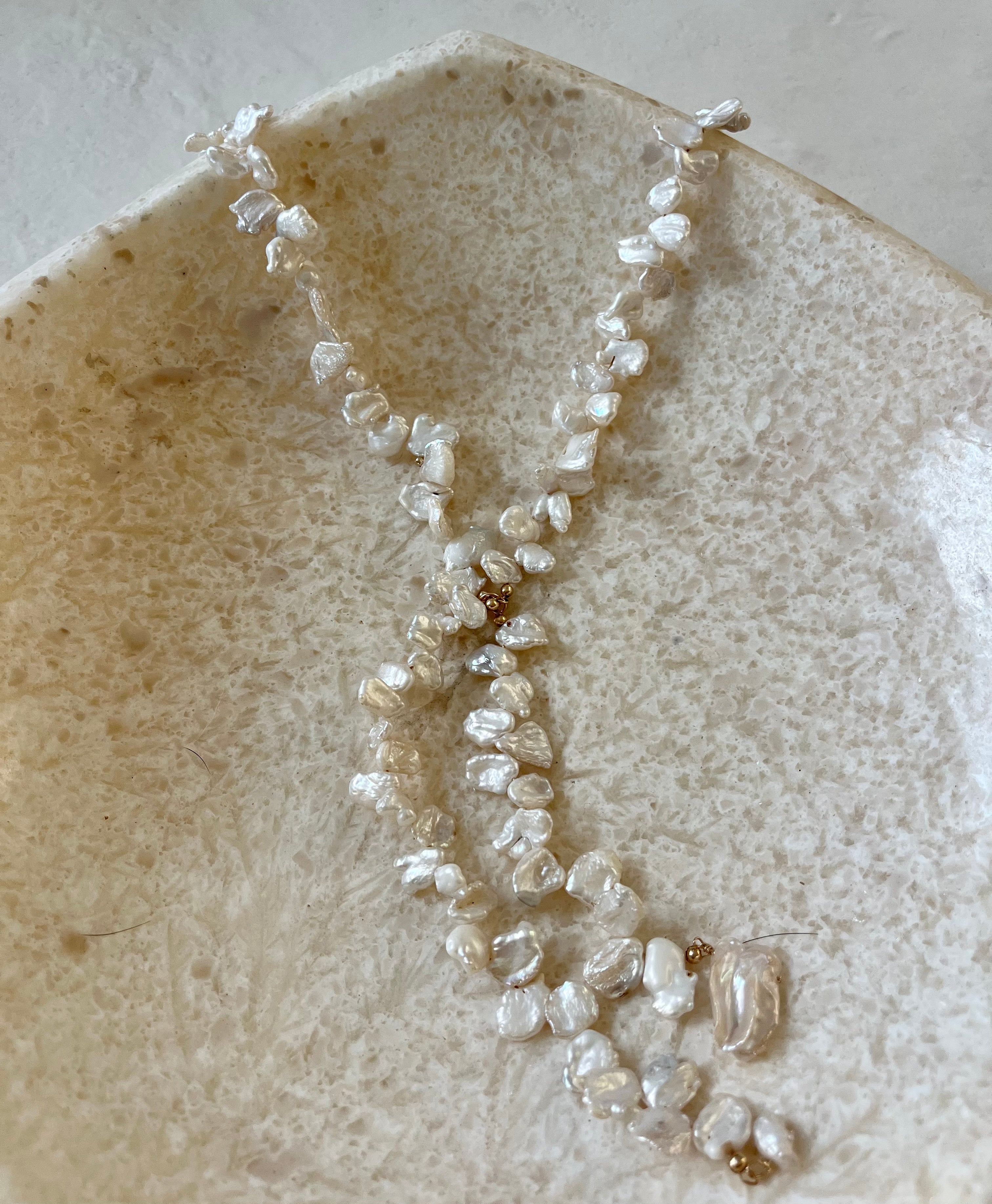 Danza Pearl Lariat Necklace