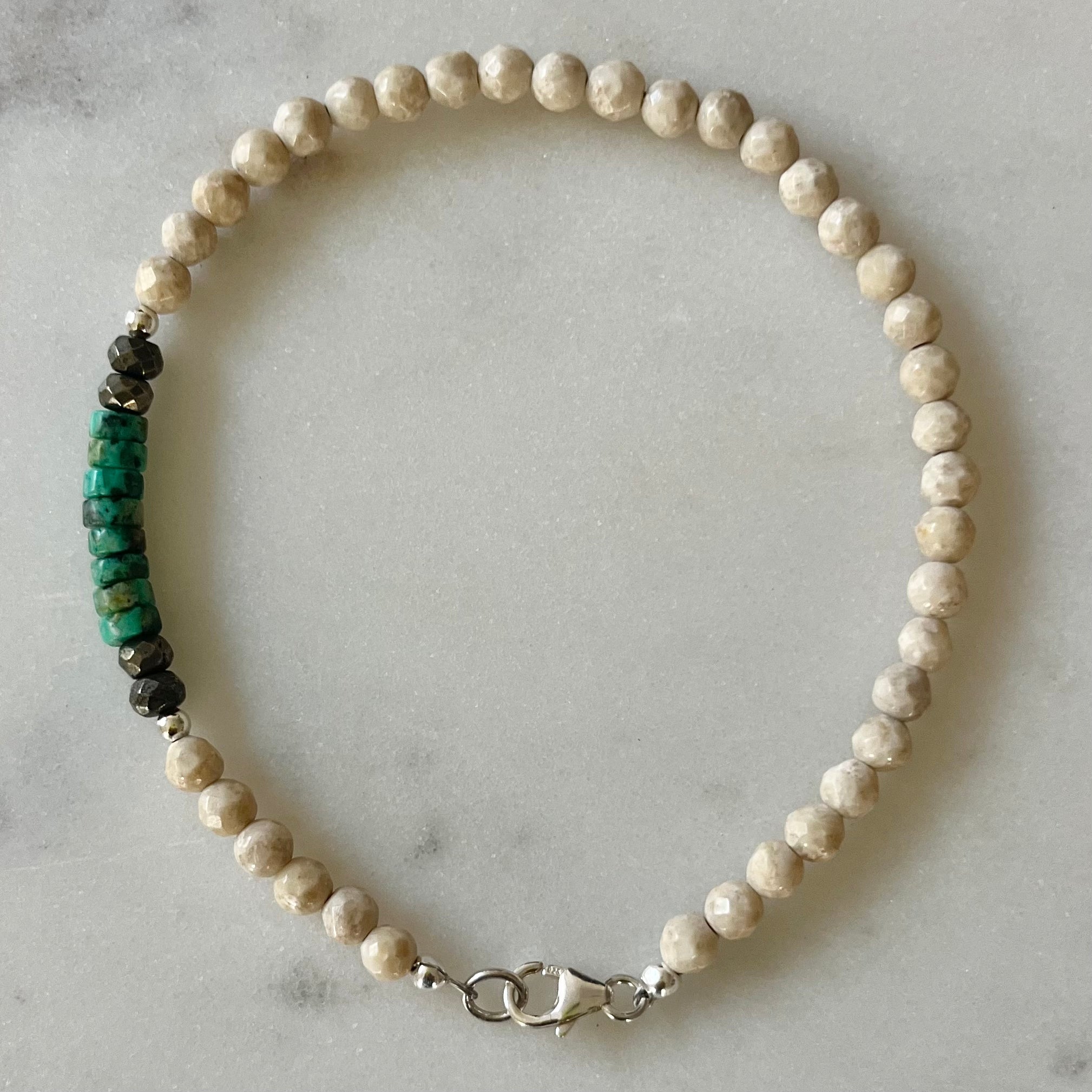 Efren Agate and Turquoise Bracelet