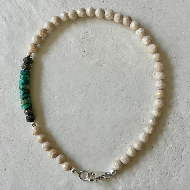 Efren Agate and Turquoise Bracelet