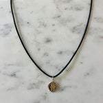 Dinerito Leather Cord Coin Necklace