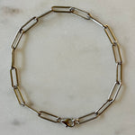 Gabo Rhodium Sterling Silver Paperclip Link Cable Chain