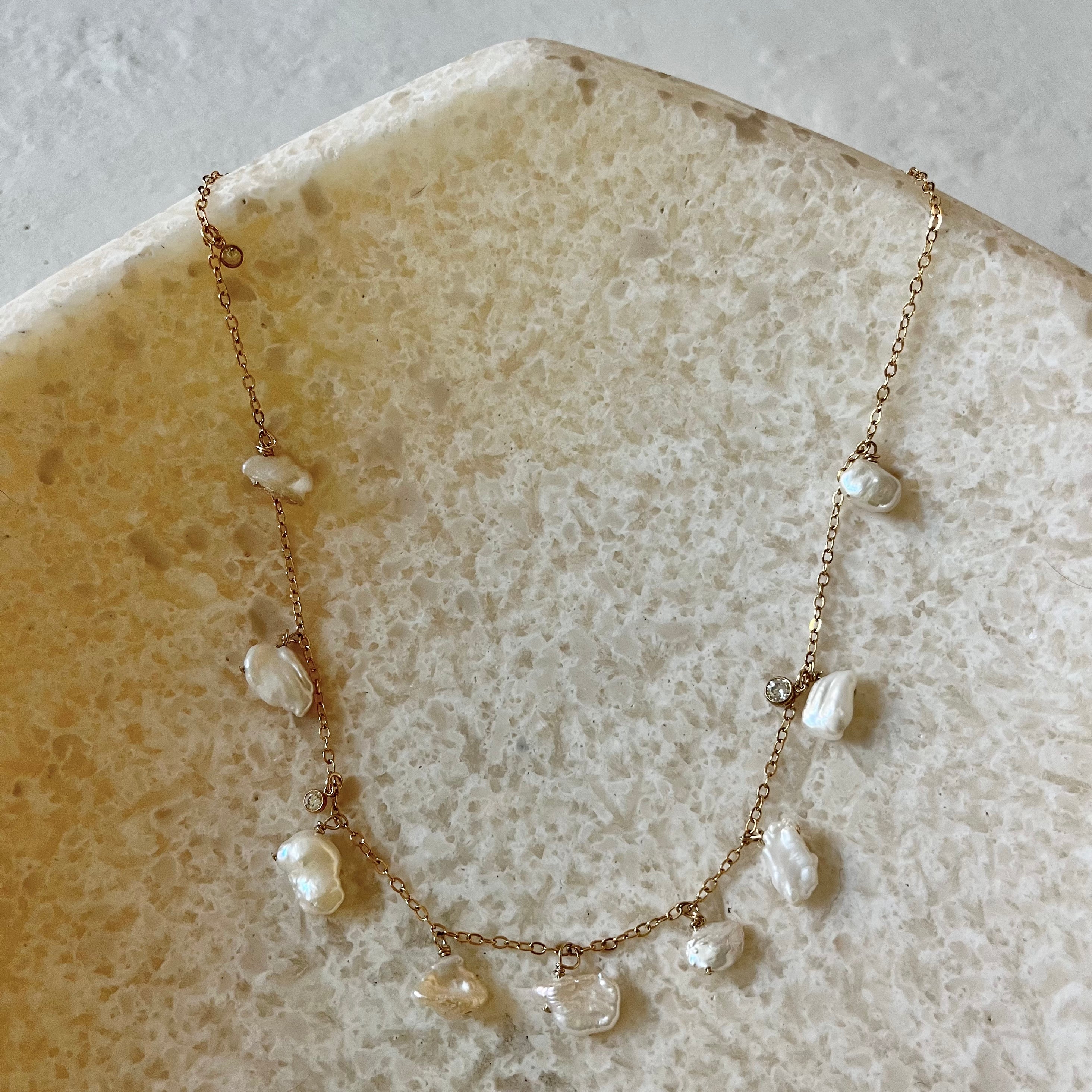Cetus Pearl Gold Filled Necklace